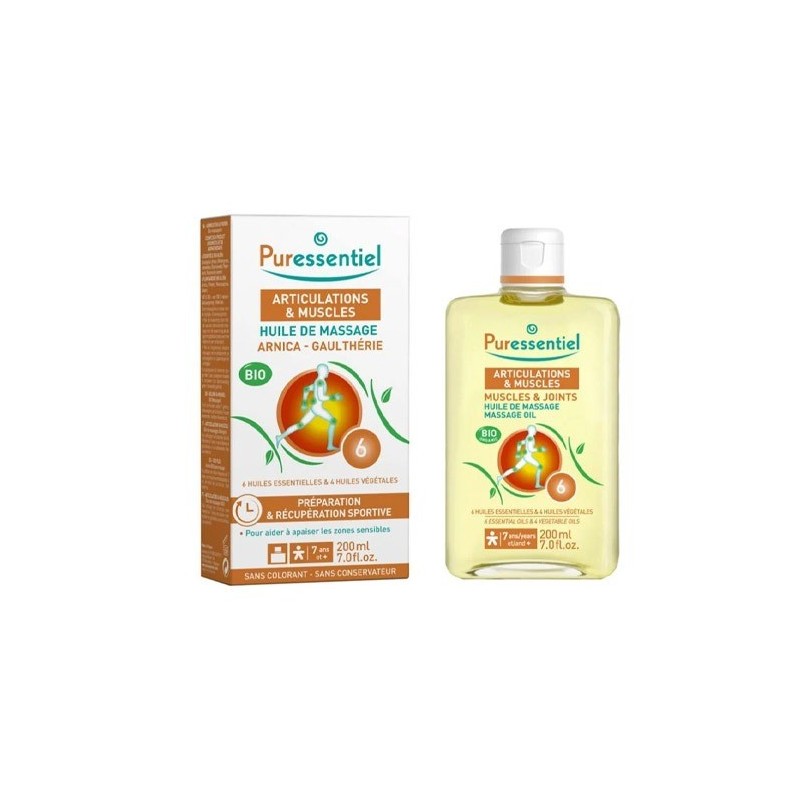 Puressentiel Articulations et Muscles Huile de Massage Bio 200 ml