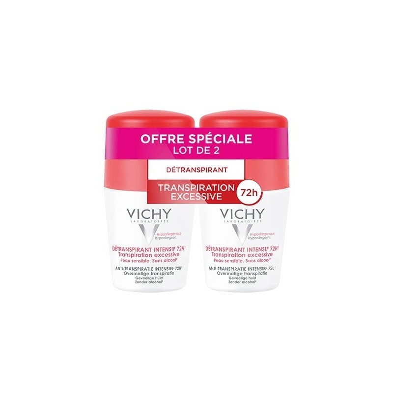 Vichy Détranspirant Intensif 72H 2 x 50 ml
