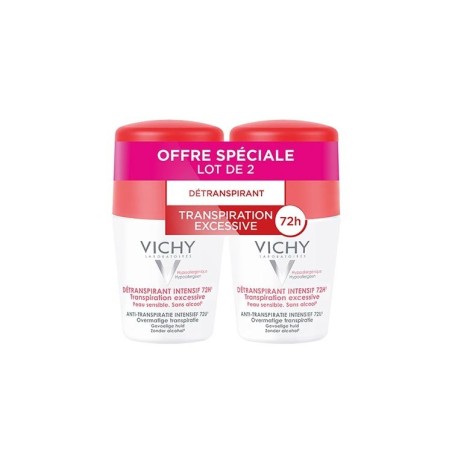 Vichy Détranspirant Intensif 72H 2 x 50 ml