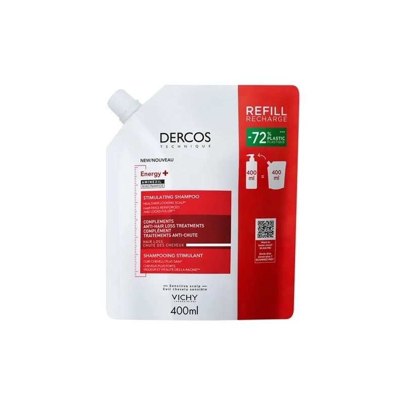 Vichy Dercos Shampooing Energisant Recharge 400 ml