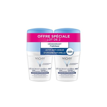 Vichy Déodorant Mineral 48H Bille 50 ml lot de 2