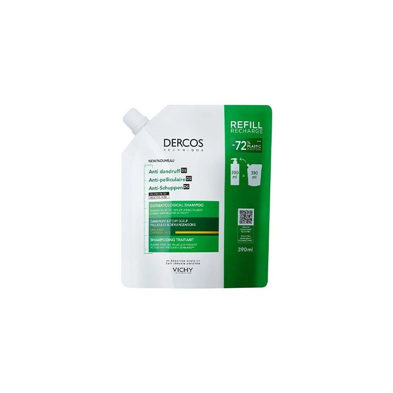 Vichy Dercos Shampooing Anti-pel Secs Recharge 400 ml