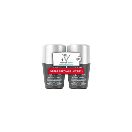 Vichy Homme Invisible Resist Dermo Détranspirant Anti Irritations 72h 2 x 50 ml