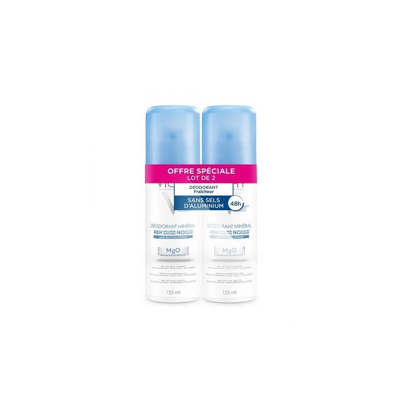 Vichy Déodorant Minéral Sans Sels Aluminium Peaux Sensibles 125 ml