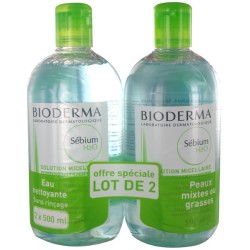 Sebium h2o solution micellaire px mixtes & grasses 2x500ml