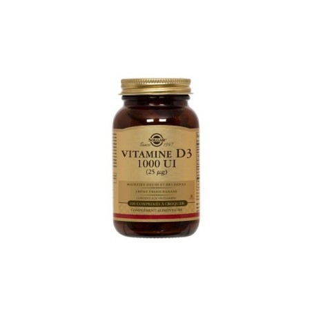 Solgar Vitamine D 1000 UI a Croquer 100C