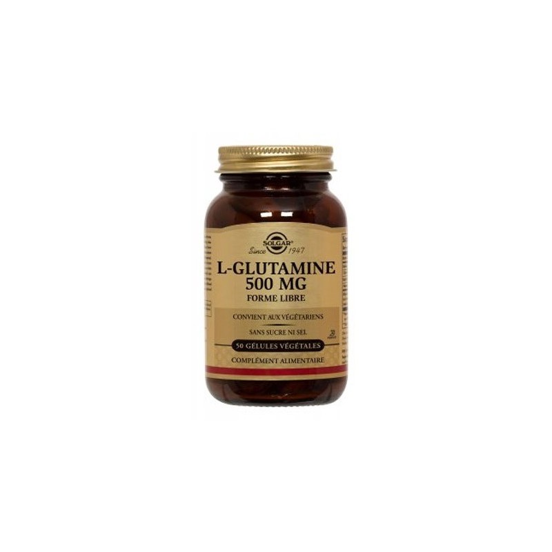 Solgar l Glutamine 500 mg Gelules
