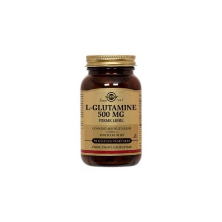 Solgar l Glutamine 500 mg Gelules