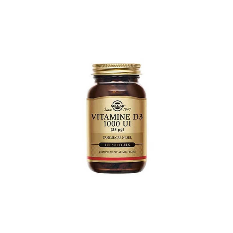 Solgar Vitamine D 1000UI 100 Capsules