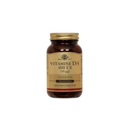 Solgar Vitamine D 400UI Flacon 250 Softgels