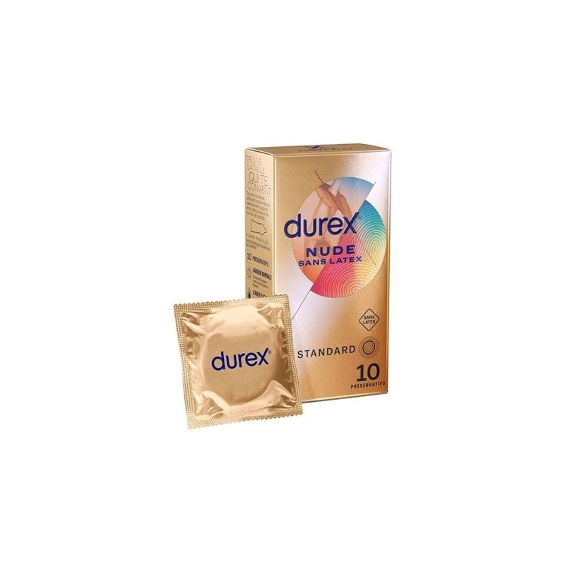 DUREX Préservatif Standard Nude Sans Latex 10 préservatifs