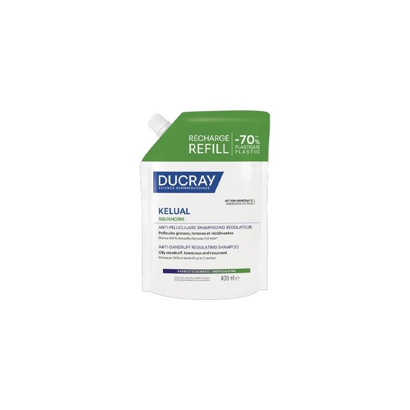 Ducray Kelual Squa Shampooing Pel Gras Recharge 400 ml