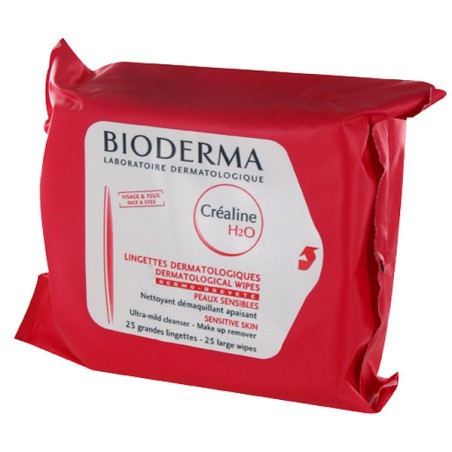 Crealine h2o lingettes demaquillantes apaisantes x25