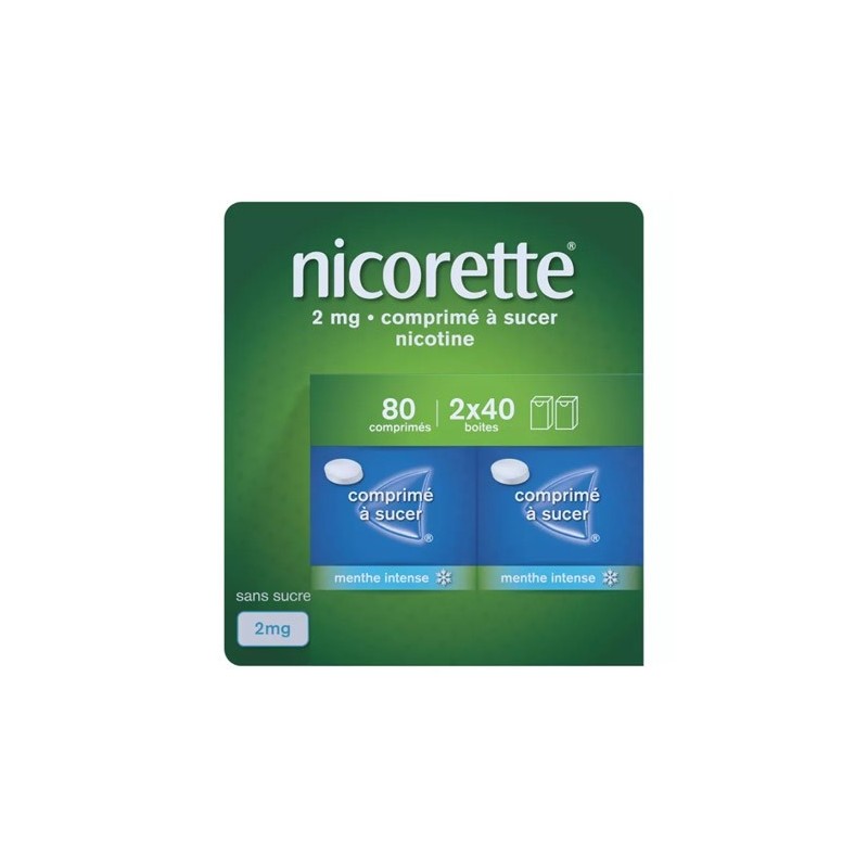 NICORETTE 2 mg, comprimé à sucer - 2 x 40 comprimé(s)