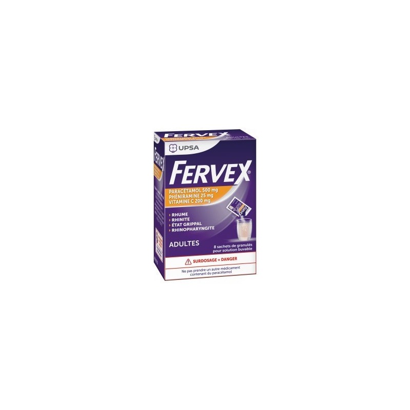 FERVEX ADULTES, granulés pour solution buvable en sachet - 8 sachet(s)