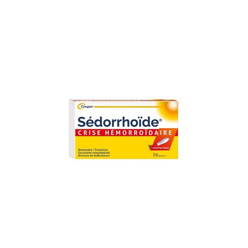 SEDORRHOIDE CRISE HEMORROIDAIRE, suppositoire - 8 suppositoire(s)