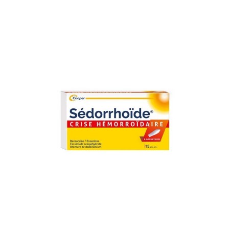 SEDORRHOIDE CRISE HEMORROIDAIRE, suppositoire - 8 suppositoire(s)