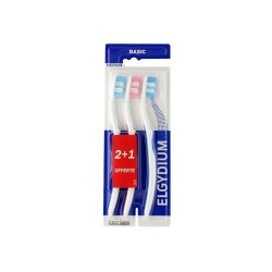 Elgydium Brosse à Dents Basic Medium x3