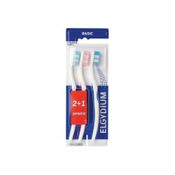 Elgydium Brosse à Dents Basic Souple x3