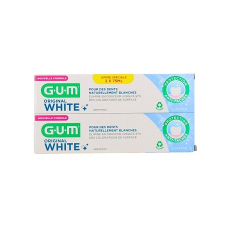 GUM Dentifrice Original White 75 ml lot de 2