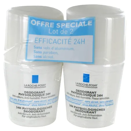 Deodorant physiologique 24h roll on 2x50ml