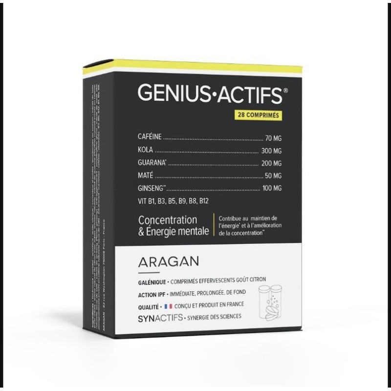 Aragan Genius Actifs (ex-Lécitone Genius) Comprimés Effervescents (BT28/30)