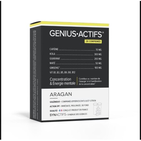 Aragan Genius Actifs (ex-Lécitone Genius) Comprimés Effervescents (BT28/30)