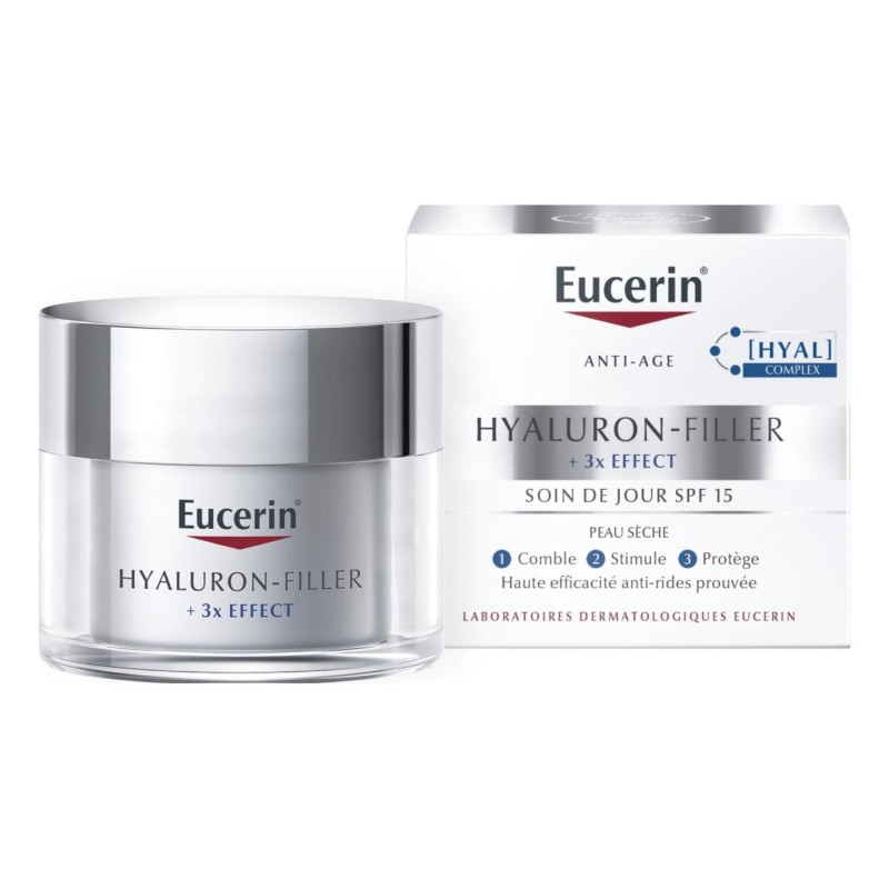 Eucerin Hyaluron-Filler + 3x Effect Soin de Jour Peau Sèche SPF 15 50 ml