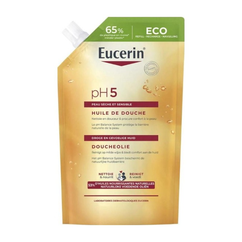 Eucerin pH5 Huile de Douche Peau Sensible Éco-recharge 400 ml