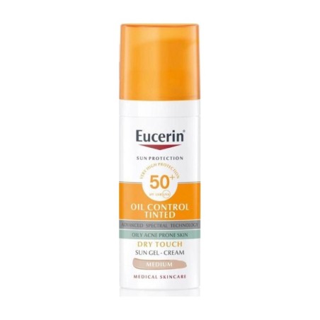 Eucerin Sun Protection Oil Control Gel-Crème Toucher Sec Teinté Medium SPF 50+ 50 ml