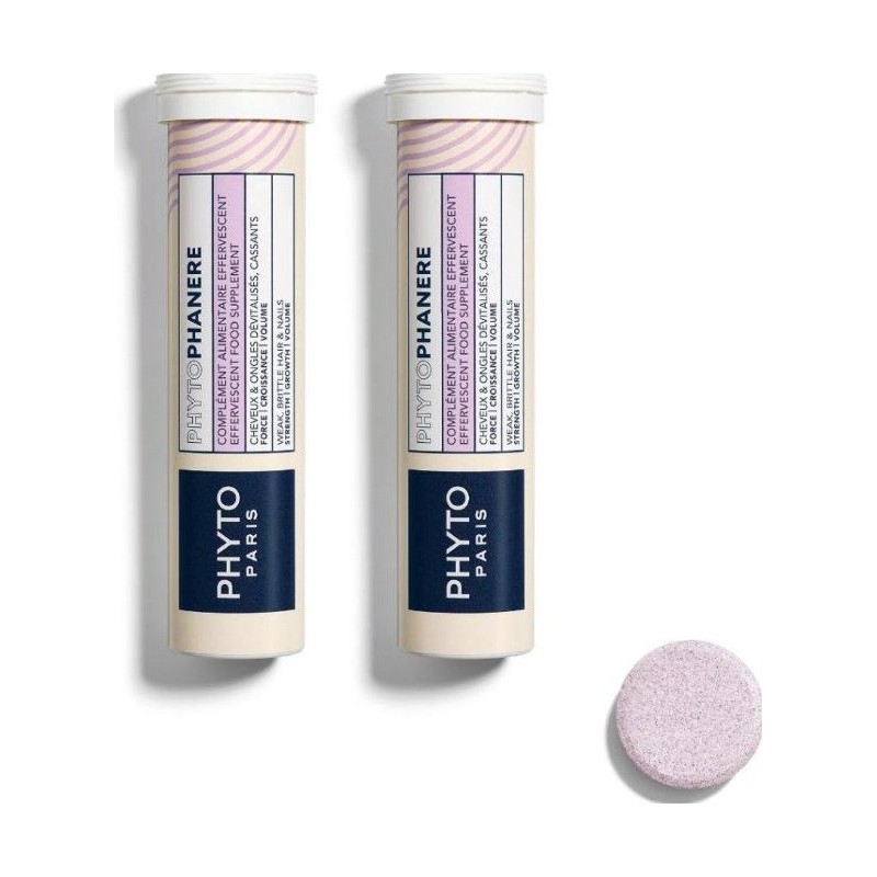 Phytophanère Complément Alimentaire Effervescent Cheveux et Ongles 2 x 15 comprimés