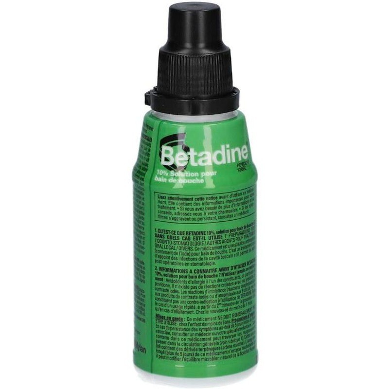 Bétadine 10 % solution pour bain de bouche 125 ml