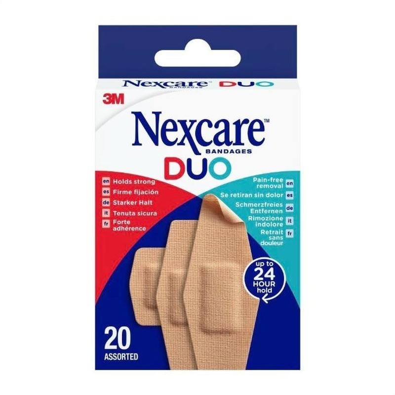 Nexcare Duo Pansements Forte Adhérence x20 | Mon Pharmacien