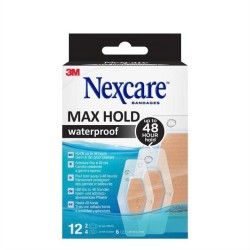 Nexcare Max Hold Waterproof - 12 pansements 3 tailles