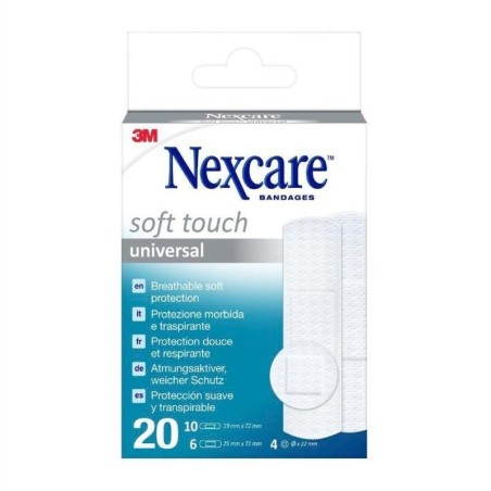 Nexcare Soft Touch Universal Pansements 3 Tailles x20