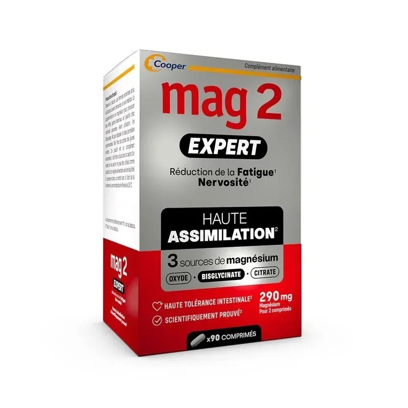 Mag 2 Expert 90 comprimés – magnésium et vitamines B6 B12