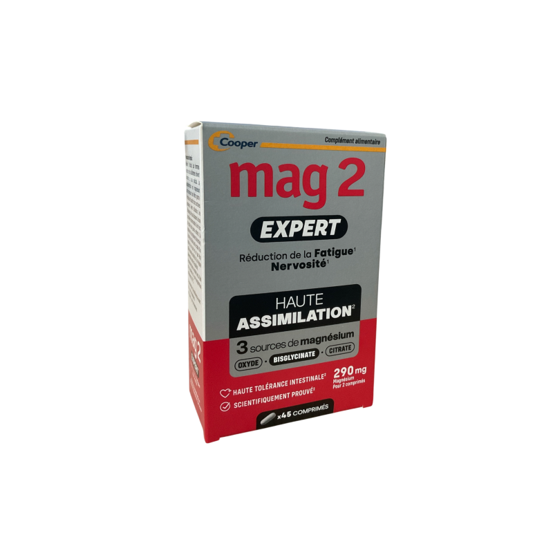 Mag 2 Expert 45 comprimés – magnésium et vitamines B6 B12