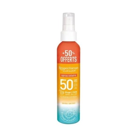 Respectueuse spray solaire SPF50 visage et corps 150 ml