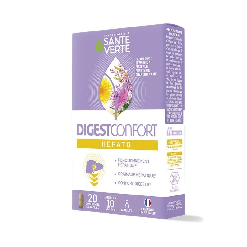 Santé Verte Hepatocalm 20 comprimés - confort digestif