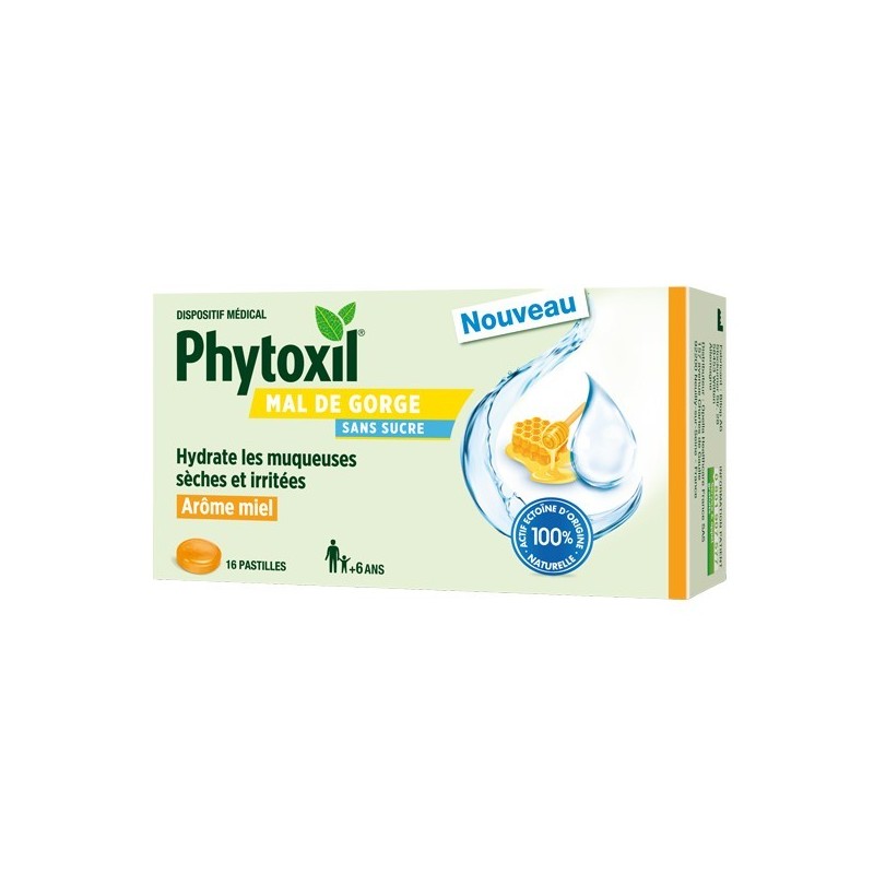 Phytoxil Gorge Irritée Miel 16 pastilles, dispositif médical