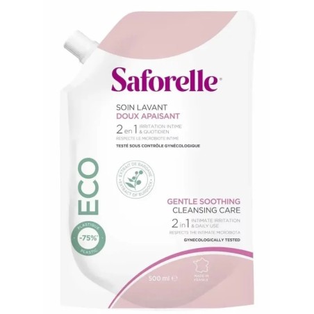 Saforelle Soin Lavant Doux Éco-recharge 500 ml