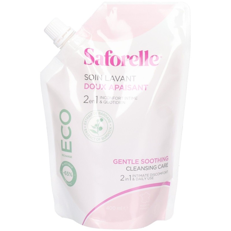 Saforelle Soin Lavant Doux Éco-recharge 400 ml | Intime