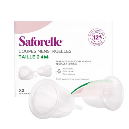 Saforelle Coupes Menstruelles Taille 2 - Lot de 2