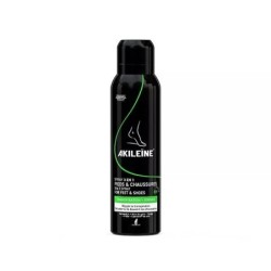 Akileïne Spray Noir 3 en 1 Pieds et Chaussures 150 ml
