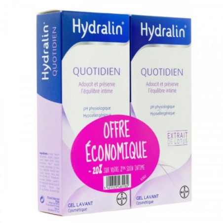 Hydralin Quotidien Gel Lavant Intime 2 x 200 ml