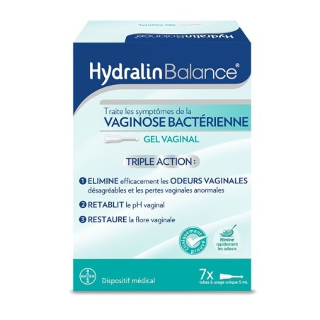 Hydralin Balance gel vaginal triple action 7 tubes de 5 ml