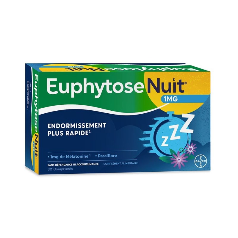 Euphytose Nuit mélatonine et passiflore 30 comprimés