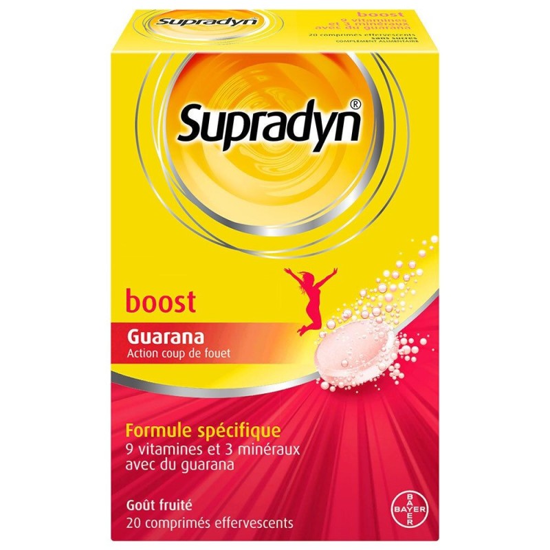 Supradyn Boost Vitamines et Minéraux, 20 comprimés effervescents