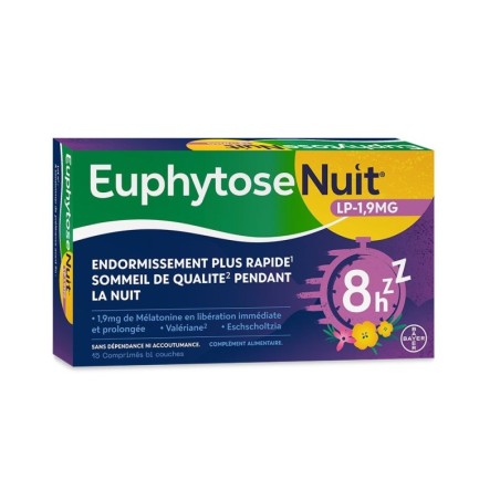 Euphytose Nuit LP 1,9 mg Mélatonine 15 comprimés