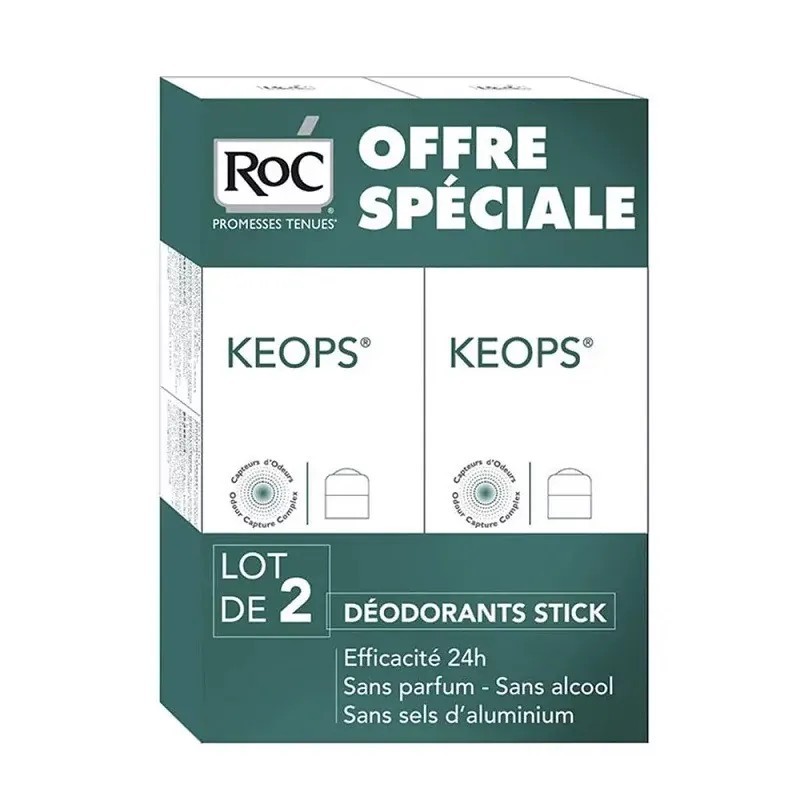 Keops Déodorant Stick Lot de 2 x 40 ml | ROC